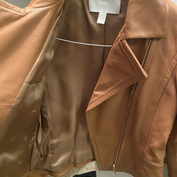 HUGO BOSS tan leather jacket - Picture 6 of 7